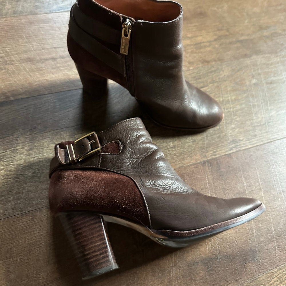 Women's Louise et Cie Brown Leather Ankle Boots & Booties Size 6
